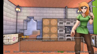 Horny redhead teases with heels and stockings in hentai gameplay