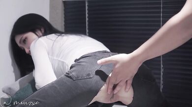 Skinny Asian Miuzxc Ripped Jeans Destroyed Big Cock Anal Creampie