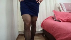 Crossdresser hot wearing lingerie