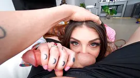 Stepdad helps stressed college brunette relieve tension the fucking dirty way she needs most