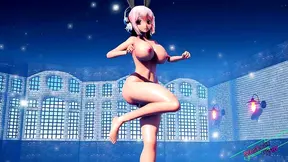 Super Sonico Sways with Seductive Grace in Steamy 4K Dance Fantasy