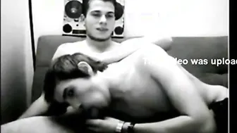Amateur twink friends jerking off and cumming together on webcam