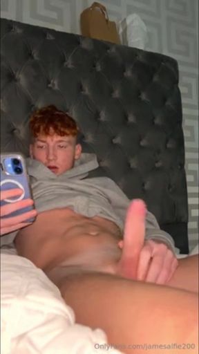 Gay Solo: cute big cock ginger night and day cumming