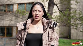 german scout - skinny latina teen helen star pick up for hard casting fuck in berlin