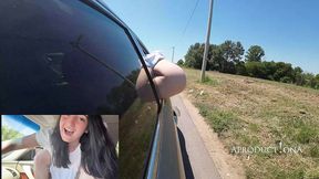 pissing through the window and mouth piss on the road