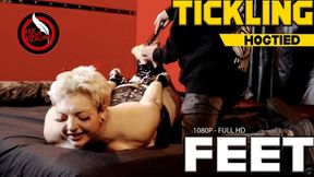 Bonnie Hogtied and Tickled on the Bed! Extreme Foot Fetish Tickle Domination for Ticklish Sporty Girl, Ponytail Tied Up! Feet and Armpit Tickling with Hands, Hairbrush and Glove | Jeans Shorts and Crop Top | The Pose - 1080P FULL HD