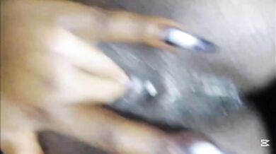 My boyfriend's friend fucked my ebony pussy until I squirt on his bbc