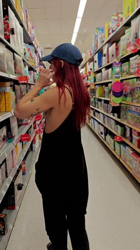 Woman shopping in supermarket