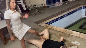 Patricia Ballbusting Outdoor !! 4K