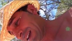 Two anal redheads fucked on a blanket outside