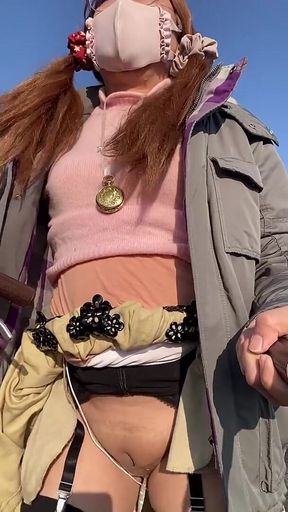 No. 150 Showing off My Pussy in a Parking Lot During a Break