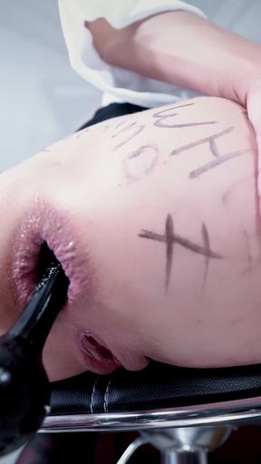 Stunning moment from &quot;Anal eXamination. Masha Yang stretch my ASSHOLE and testing my limits with INFLATABLE BUTT PLUG&quot;