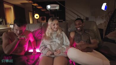 French Teen Gushed Choked First BBC Anal 3some