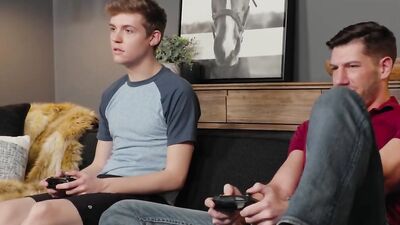 Cute gay chap is getting bonked inside the bedroom by his stepbrother