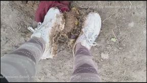 a soft toy has to suffer from cute dirty new balance