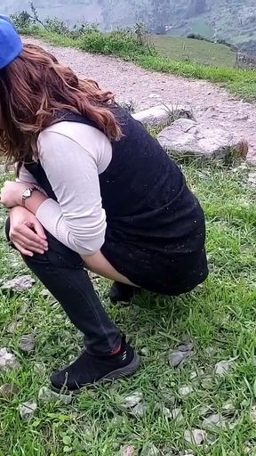 Pissing on the mountain