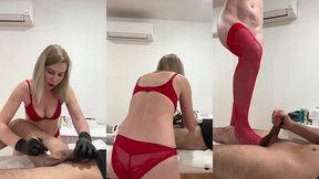 i depilated his cock and balls with wax, and then arranged a cbt