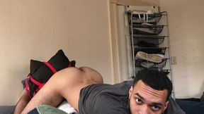 Penetrating my Yam-sized Crimson Faux-cock in the Arse