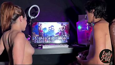 Hot Latina in a Mortal Kombat match loses her clothes