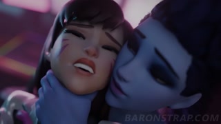 Submissive D.Va Feeds Her Pussy to Ashe
