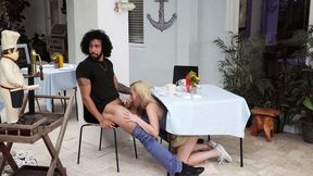 Blake Blossom Gag On James Angel's Huge Cock And Get Fucked Hard.