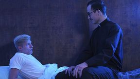 Uber-Cute Blond Dude Jace Madden Submits His Cherry Pink Hole To Weirdo Priest At Midnight - YesFather