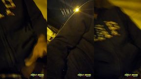 jerking off outside close up cum almost got caught - camilo brown