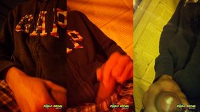 jerking off outside close up cum almost got caught - camilo brown