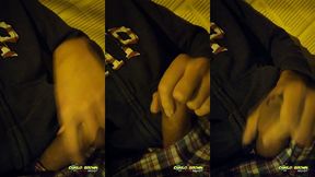 jerking off outside close up cum almost got caught - camilo brown