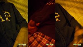 jerking off outside close up cum almost got caught - camilo brown