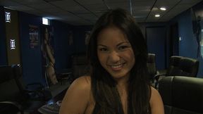 sultry dark asian beauty lana violet strips down and fingers juicy snatch