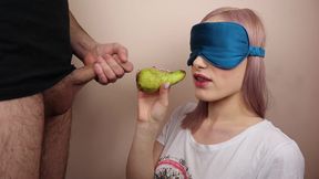 Petite Step Sister Got Blindfolded in Fruits Game