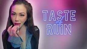 The Taste of Ruin: Cruel Asian Mistress ThePrincessLuxy Locks your needy cock away, Teases a helpless Ruined orgasm out of you, then makes you Scoop up every drop and Feed it to yourself with CEI, chastity, Short skirt tease, and Asian femdom