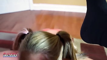Blue Eyed Blonde Breanna Deepthroats A Cock And Sucks Ass To Get Jizzed!