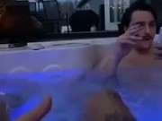 Blowing loads in the hot tub