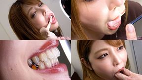 [Premium Edition]Akari Niimura - Showing inside cute girl's mouth, chewing gummy candys, sucking fingers, licking and sucking human doll, and chewing dried sardines mout-110-PREMIUM - wmv 1080p