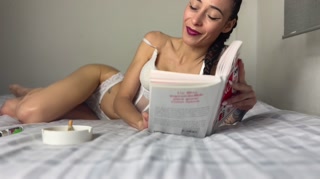 Sofía sweetsecrett gets horny reading erotic stories