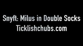Snyft: Milus in Double Socks Making His Feet Extra Sensitive and Smelly While Make Worships Each Foot, Licks and Sucks Each Toe, and Finishes by Tickling Him (1080p HD)