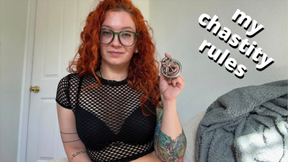 pleasure Domme's chastity rules- how I'd keep you locked up, JOI, CEI