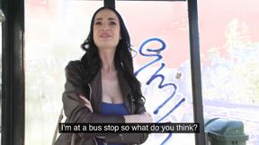 ”Titty nympho waiting for the bus & a hard shaft - Silvia Sin”