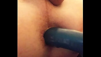 Male fucking dildo until asshole gapes