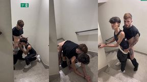 got caught in emergency staris