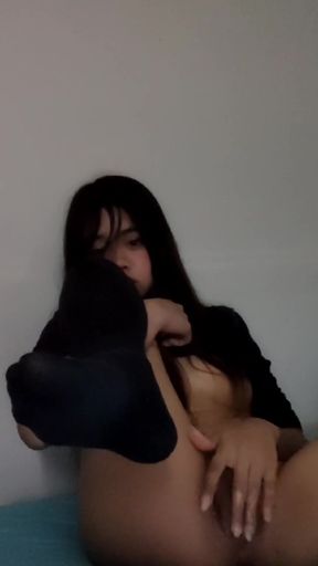Homemade teen asian sucks cock and shows petite boobs
