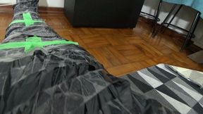 MUMMIFYING THE SLAVE AND PUTTING HIM ON A SMOTHER BOX RELEASING FARTS FROM MY ASS PART 1 BY ANITA AND DANIEL SANTIAGO CAM BY ALINE FULL HD