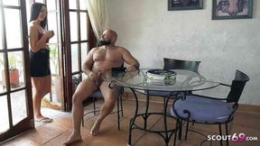 German mature caught jacking off helps him get fucked by teen Alicia