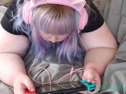 Gamer girl submissive fucked with headphones while gaming by Master - TRAILER