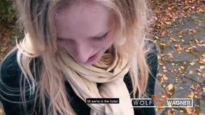 FILTHY BLIND DATE! Blonde tattoo chick Claudia Swea fucked by stranger! WOLF WAGNER WolfWagner.Date