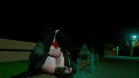 Femboy at Night in the Park