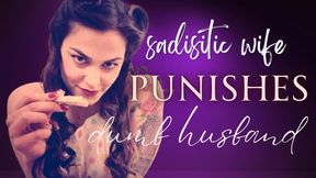 Sadistic Housewife Punishes Dumb Husband with CBT