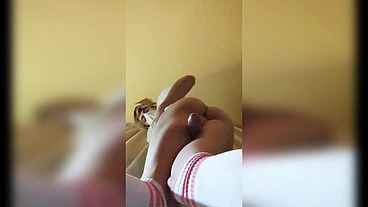 Cute tranny cum over you